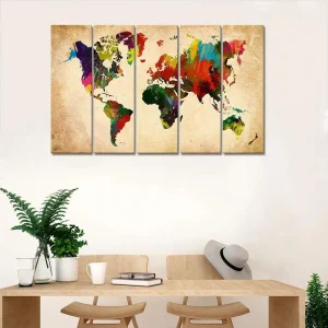 World Map Wall Painting